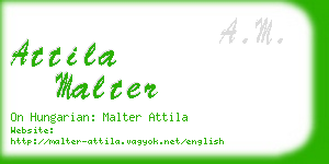 attila malter business card